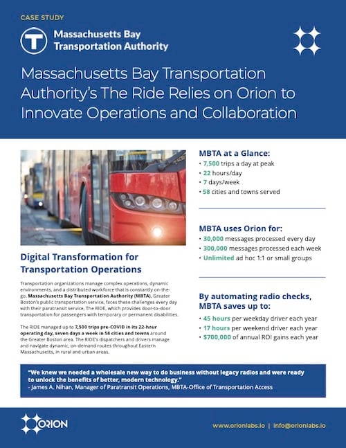 MBTA - Public Transportation - Case-Study - Orion