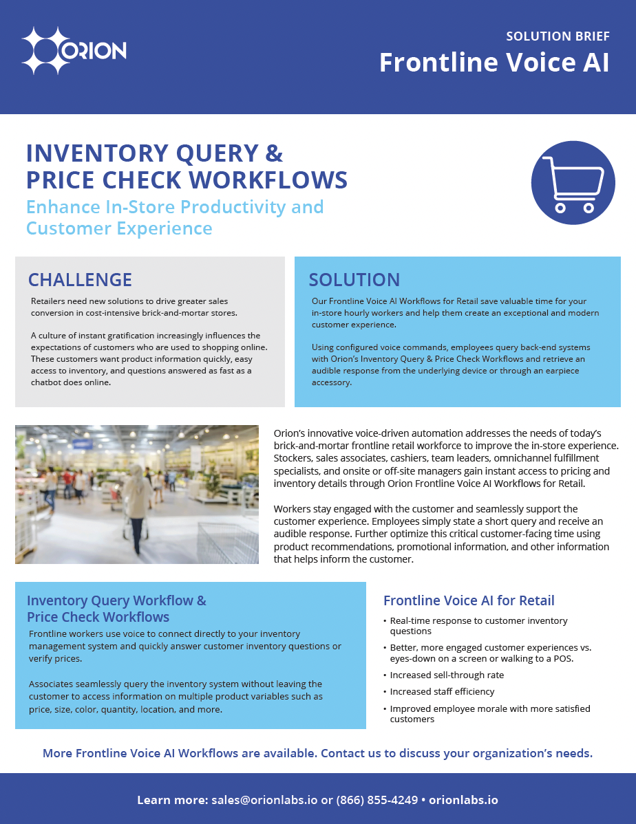 Preview - Inventory Query & Price Check Workflows
