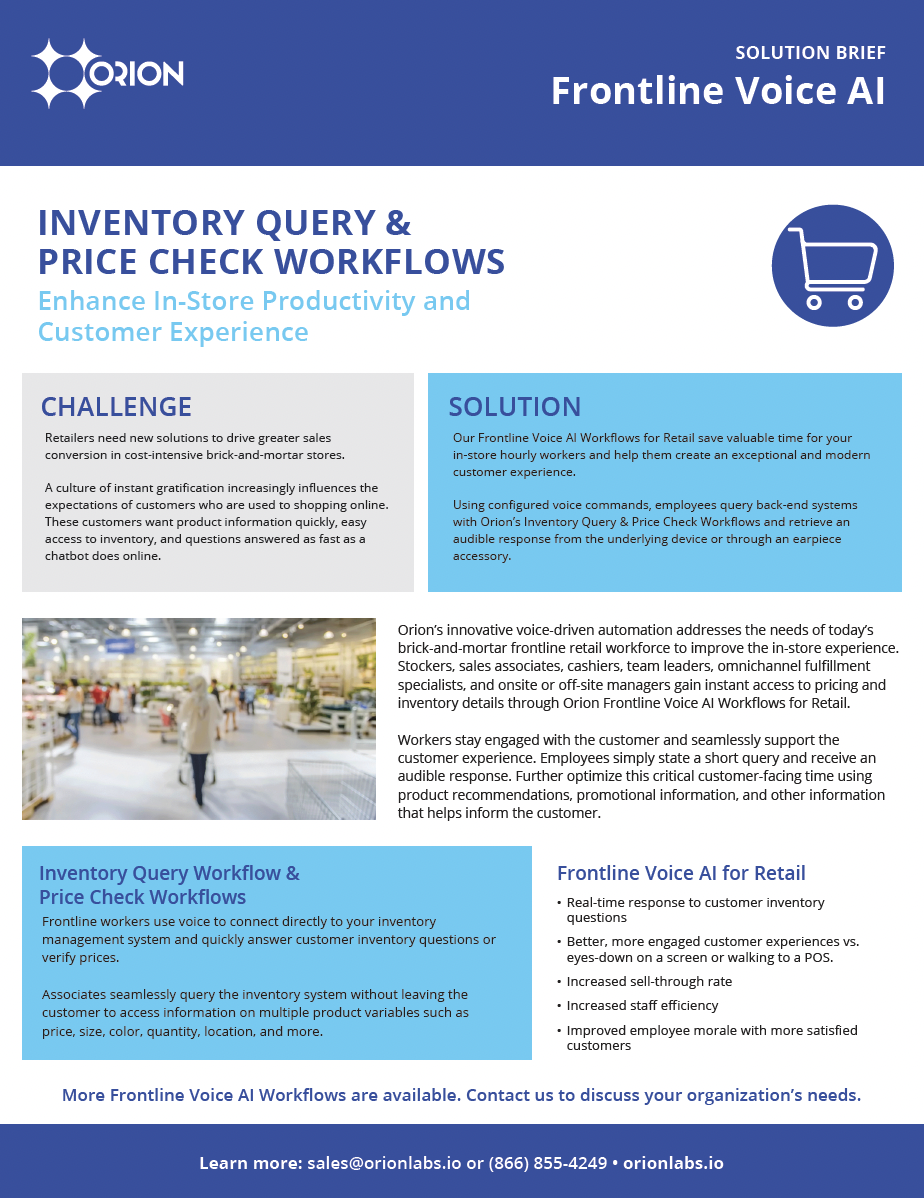 Preview - Inventory Query & Price Check Workflows Preview - Inventory Query & Price Check Workflows