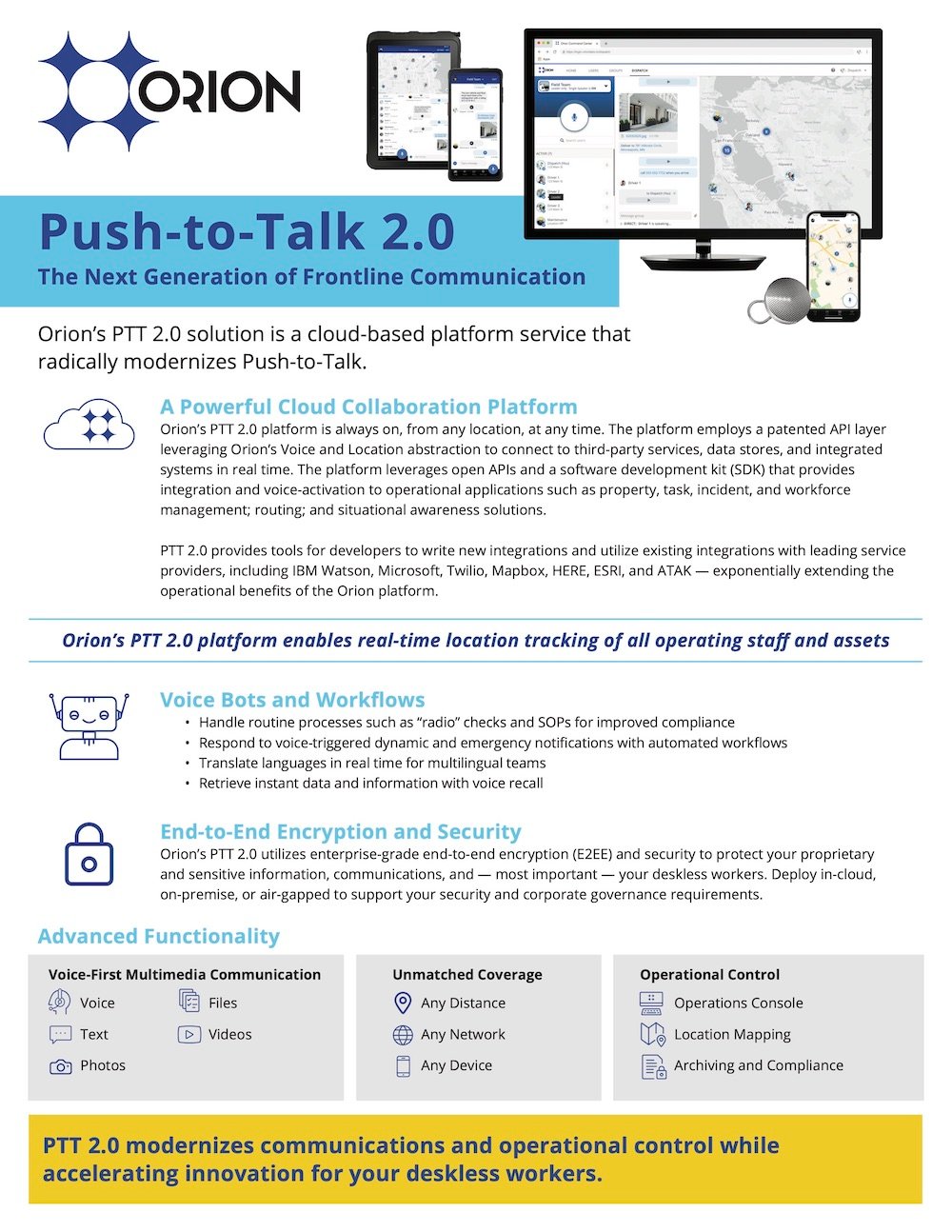 Push-to-Talk-2.0-Fact-Sheet-Orion Push-to-Talk-2.0-Fact-Sheet-Orion