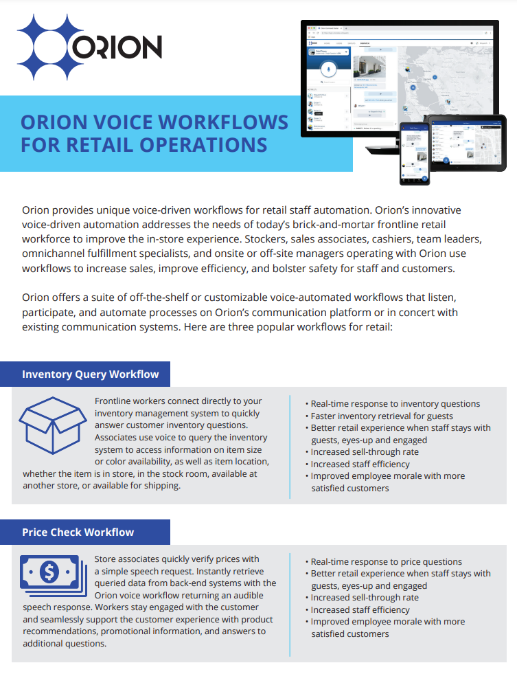 Orion Voice Workflows image